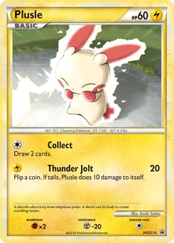 HGSS Black Star Promos Plusle Pokémon card